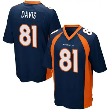 Youth Denver Broncos Kaden Davis Navy Blue Game Alternate Jersey By Nike