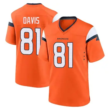 Youth Denver Broncos Kaden Davis Orange Game Jersey By Nike