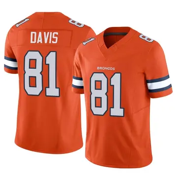 Youth Denver Broncos Kaden Davis Orange Limited Vapor F.U.S.E. Jersey By Nike