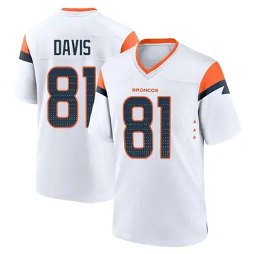 Youth Denver Broncos Kaden Davis White Game 2nd Jersey By Nike