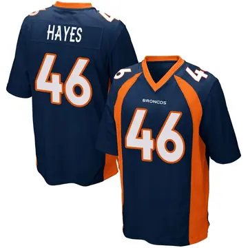 Youth Denver Broncos Kaleb Hayes Navy Blue Game Alternate Jersey By Nike