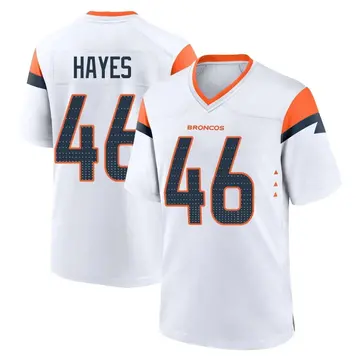 Youth Denver Broncos Kaleb Hayes White Game 2nd Jersey By Nike