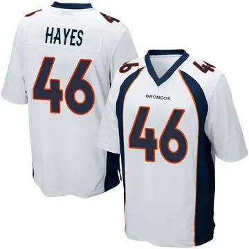 Youth Denver Broncos Kaleb Hayes White Game Jersey By Nike