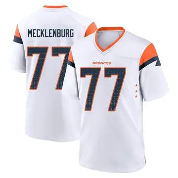 Youth Denver Broncos Karl Mecklenburg White Game 2nd Jersey By Nike