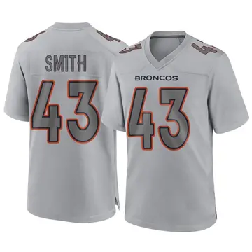 Youth Denver Broncos Keidron Smith Gray Game Atmosphere Fashion Jersey By Nike