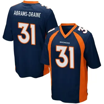 Youth Denver Broncos Kris Abrams-Draine Navy Blue Game Alternate Jersey By Nike