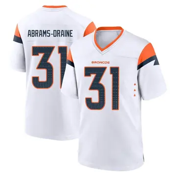 Youth Denver Broncos Kris Abrams-Draine White Game 2nd Jersey By Nike