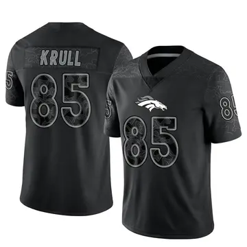 Youth Denver Broncos Lucas Krull Black Limited Reflective Jersey By Nike