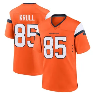 Youth Denver Broncos Lucas Krull Orange Game Jersey By Nike