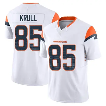 Youth Denver Broncos Lucas Krull White Limited Vapor F.U.S.E. Jersey By Nike