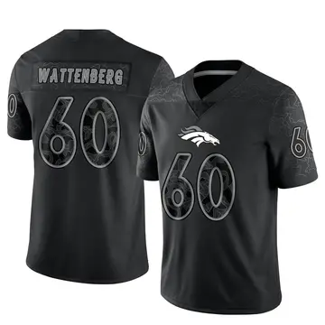 Youth Denver Broncos Luke Wattenberg Black Limited Reflective Jersey By Nike