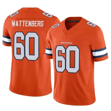 Youth Denver Broncos Luke Wattenberg Orange Limited Vapor F.U.S.E. Jersey By Nike