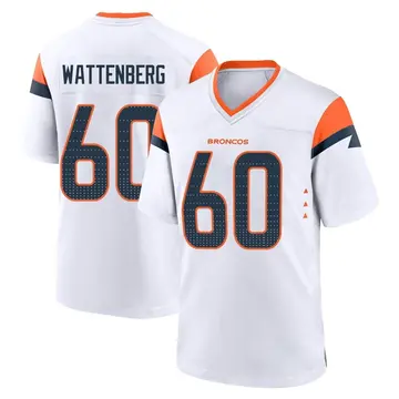 Youth Denver Broncos Luke Wattenberg White Game 2nd Jersey By Nike