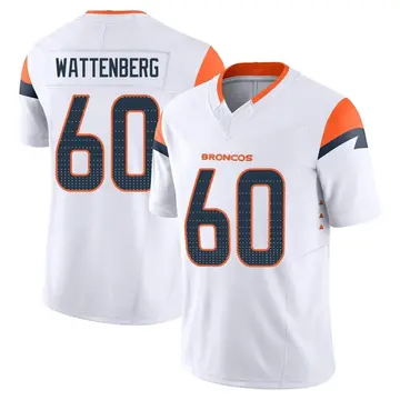 Youth Denver Broncos Luke Wattenberg White Limited Vapor F.U.S.E. Jersey By Nike