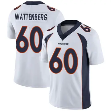 Youth Denver Broncos Luke Wattenberg White Limited Vapor Untouchable Jersey By Nike