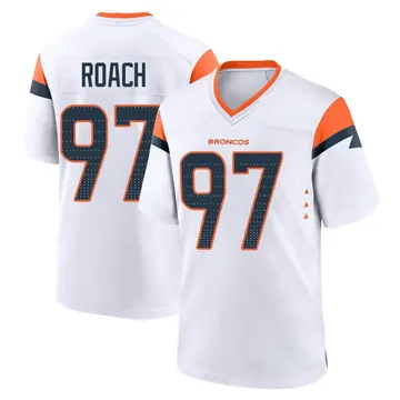 Youth Denver Broncos Malcolm Roach White Game 2nd Jersey By Nike