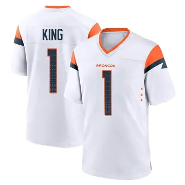 Youth Denver Broncos Marquette King White Game 2nd Jersey By Nike