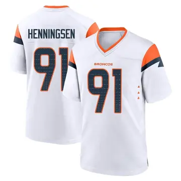 Youth Denver Broncos Matt Henningsen White Game 2nd Jersey By Nike