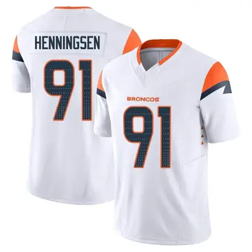 Youth Denver Broncos Matt Henningsen White Limited Vapor F.U.S.E. Jersey By Nike