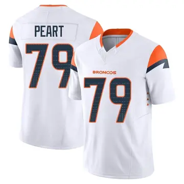 Youth Denver Broncos Matt Peart White Limited Vapor F.U.S.E. Jersey By Nike