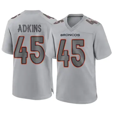 Youth Denver Broncos Nate Adkins Gray Game Atmosphere Fashion Jersey By Nike