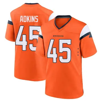 Youth Denver Broncos Nate Adkins Orange Game Jersey By Nike