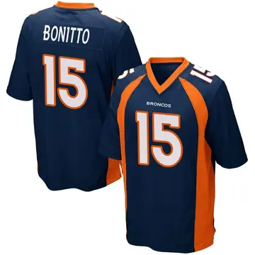 Youth Denver Broncos Nik Bonitto Navy Blue Game Alternate Jersey By Nike