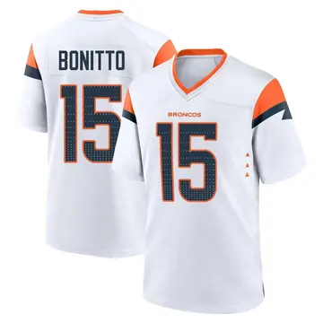 Youth Denver Broncos Nik Bonitto White Game 2nd Jersey By Nike