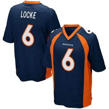 Youth Denver Broncos P.J. Locke Navy Blue Game Alternate Jersey By Nike