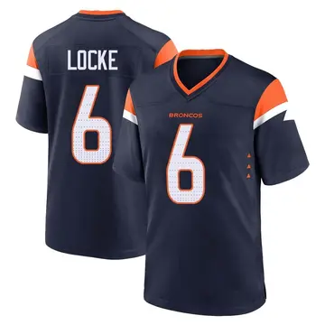 Youth Denver Broncos P.J. Locke Navy Game Alternate Jersey By Nike