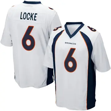 Youth Denver Broncos P.J. Locke White Game Jersey By Nike