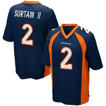 Youth Denver Broncos Pat Surtain II Navy Blue Game Alternate Jersey By Nike