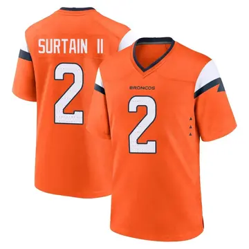 Youth Denver Broncos Pat Surtain II Orange Game Jersey By Nike