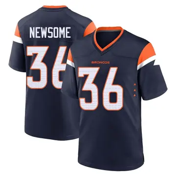 Youth Denver Broncos Quinton Newsome Navy Game Alternate Jersey By Nike