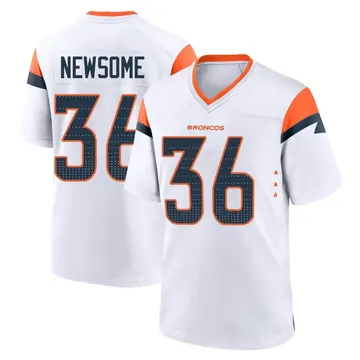 Youth Denver Broncos Quinton Newsome White Game 2nd Jersey By Nike