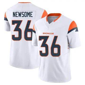 Youth Denver Broncos Quinton Newsome White Limited Vapor F.U.S.E. Jersey By Nike