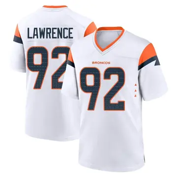 Youth Denver Broncos Rashard Lawrence White Game 2nd Jersey By Nike