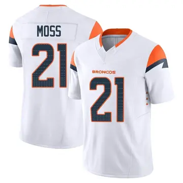 Youth Denver Broncos Riley Moss White Limited Vapor F.U.S.E. Jersey By Nike