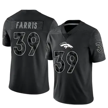 Youth Denver Broncos Rojesterman Farris Black Limited Reflective Jersey By Nike