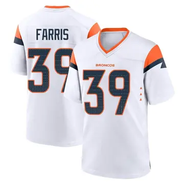 Youth Denver Broncos Rojesterman Farris White Game 2nd Jersey By Nike