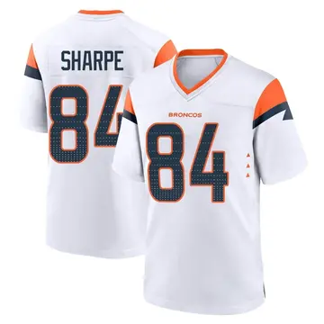 Youth Denver Broncos Shannon Sharpe White Game 2nd Jersey By Nike