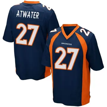 Youth Denver Broncos Steve Atwater Navy Blue Game Alternate Jersey By Nike