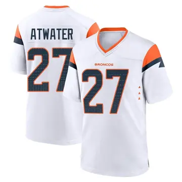 Youth Denver Broncos Steve Atwater White Game 2nd Jersey By Nike