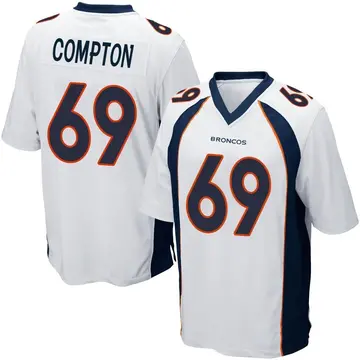 Youth Denver Broncos Tom Compton White Game Jersey By Nike