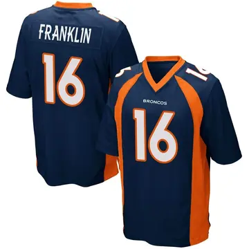 Youth Denver Broncos Troy Franklin Navy Blue Game Alternate Jersey By Nike