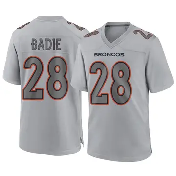 Youth Denver Broncos Tyler Badie Gray Game Atmosphere Fashion Jersey By Nike