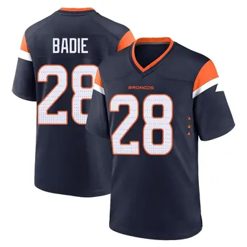 Youth Denver Broncos Tyler Badie Navy Game Alternate Jersey By Nike