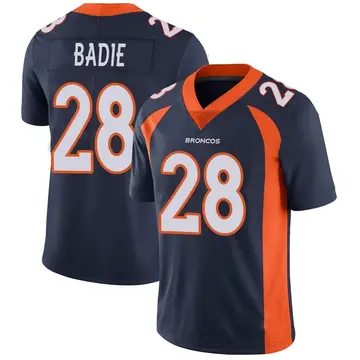 Youth Denver Broncos Tyler Badie Navy Limited Vapor Untouchable Jersey By Nike