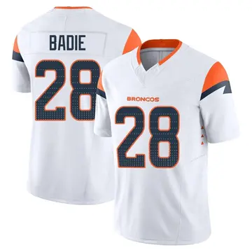 Youth Denver Broncos Tyler Badie White Limited Vapor F.U.S.E. Jersey By Nike