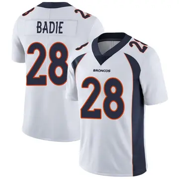 Youth Denver Broncos Tyler Badie White Limited Vapor Untouchable Jersey By Nike